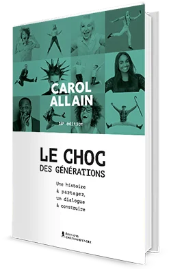 Couverture du livre "le choc des générations" par Carol Allain